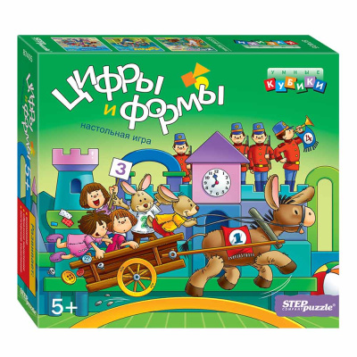 Развивающая игра Умные кубики Цифры и формы Baby Step 87405